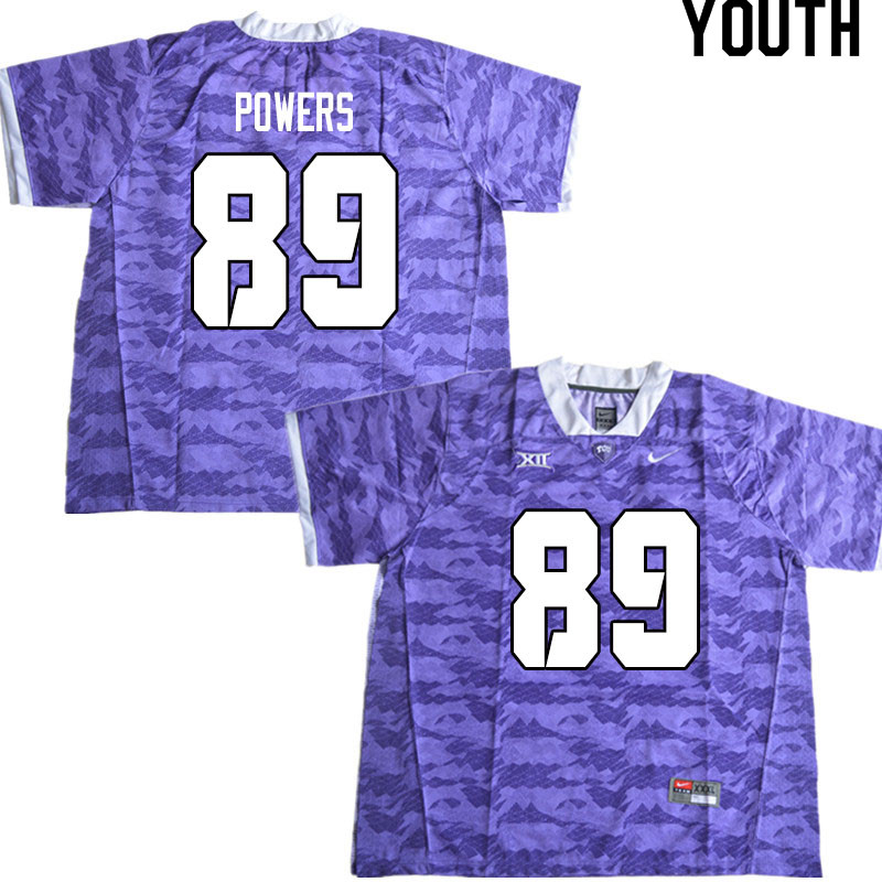 Youth #89 Jack Powers TCU Horned Frogs College Football Jerseys Sale-Limited Purple